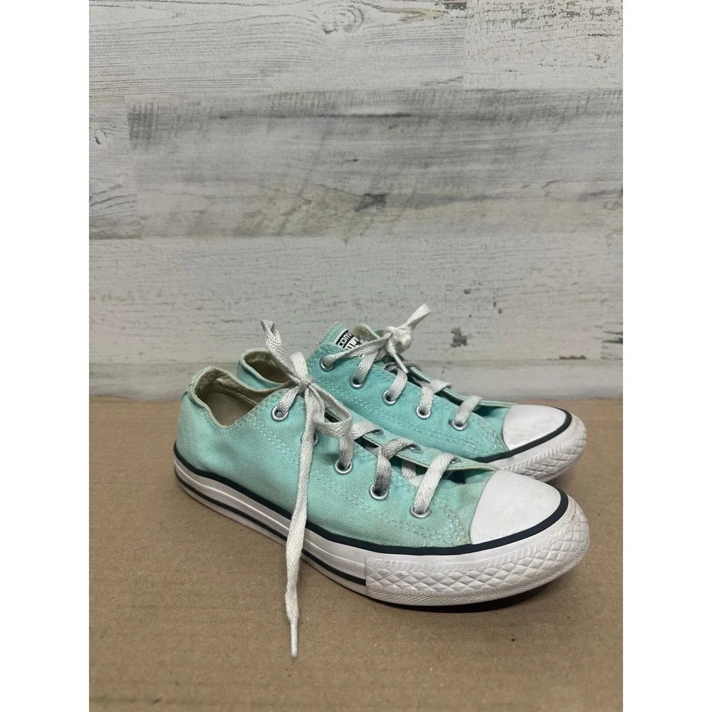 Converse Chuck Taylor All Star Kids Size 3 Mint‎ Green Low Top Sneakers